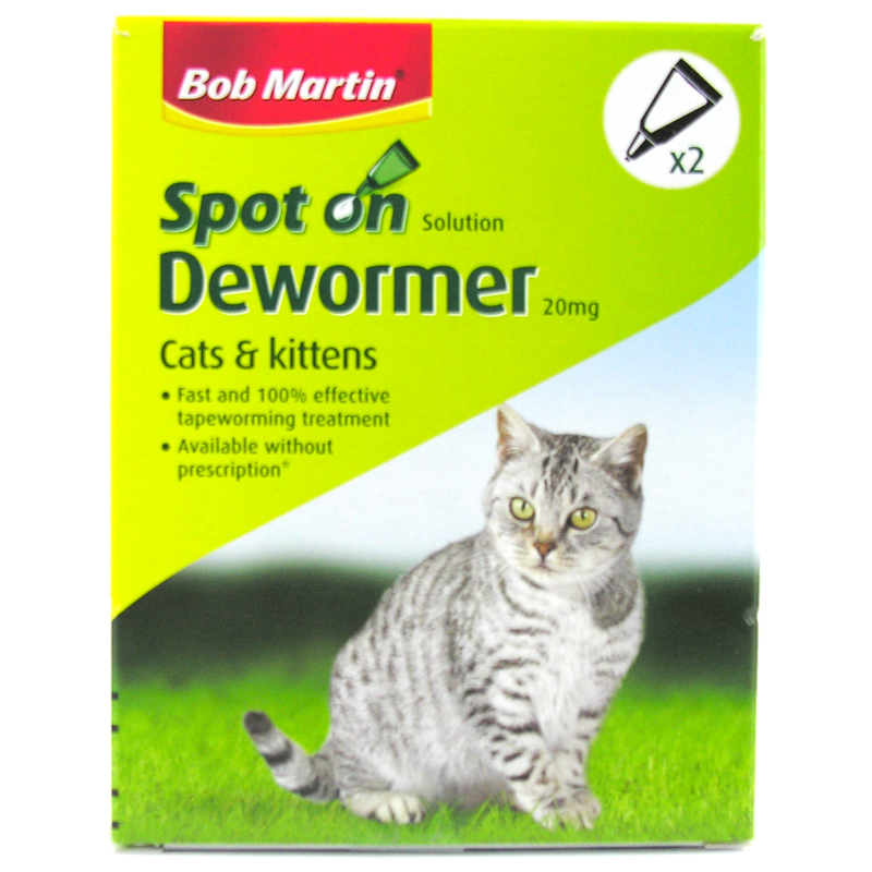 Bob Martin Spot On Solution DeWormer for Cats 20mg
