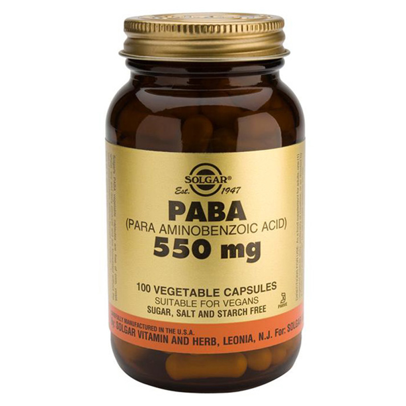 Solgar Paba Para Aminobenzoic Acid 550mg 100 Vegicaps | eBay